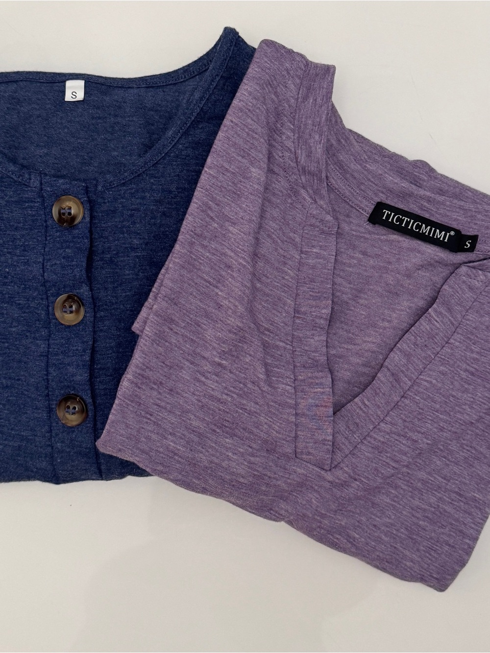 Set of two Purple Short Sleeve Tee - Women's V-Neck